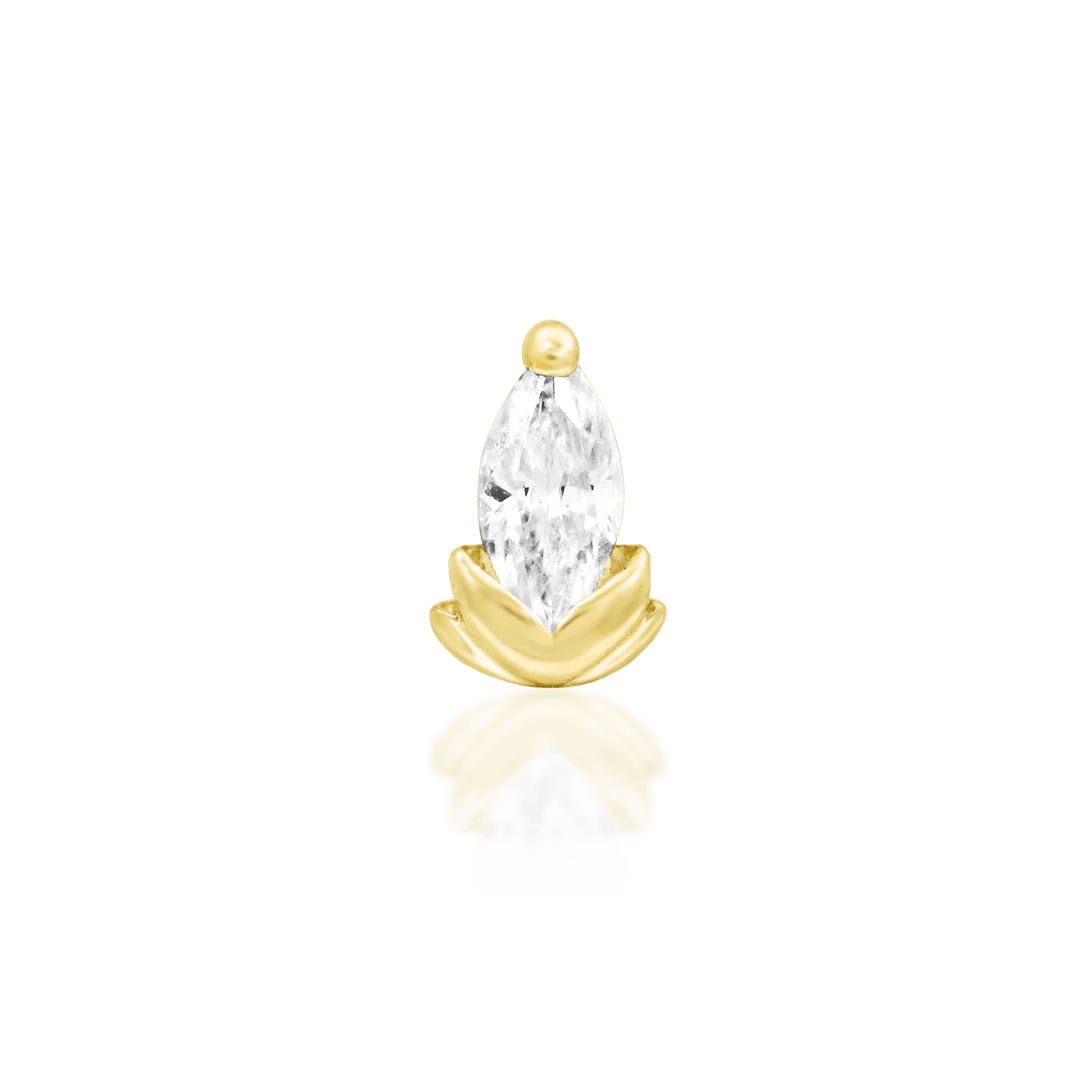 Uma – 14K Gold Gemstone Threadless End - piercing - zone.com