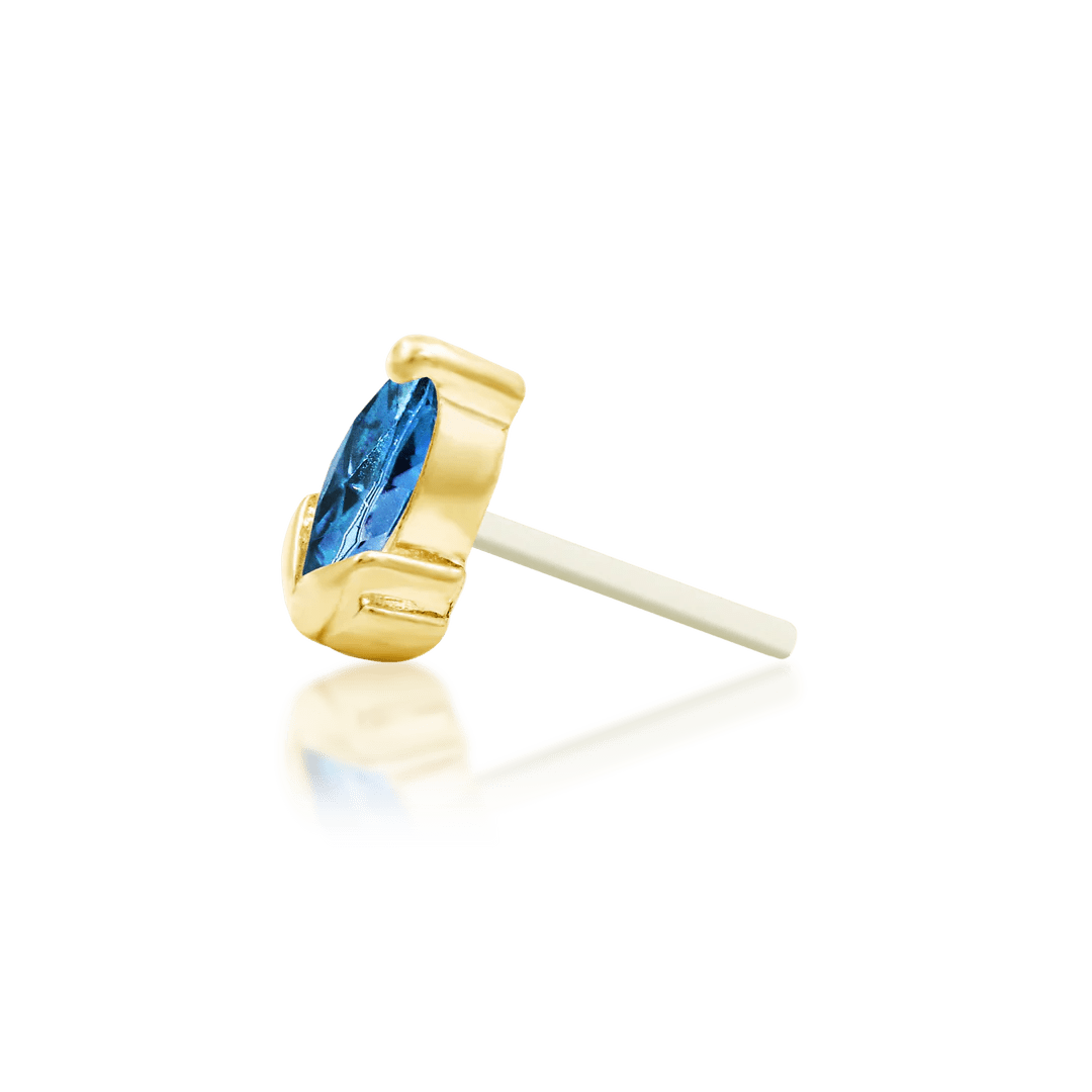 Uma – 14K Gold Gemstone Threadless End - piercing - zone.com