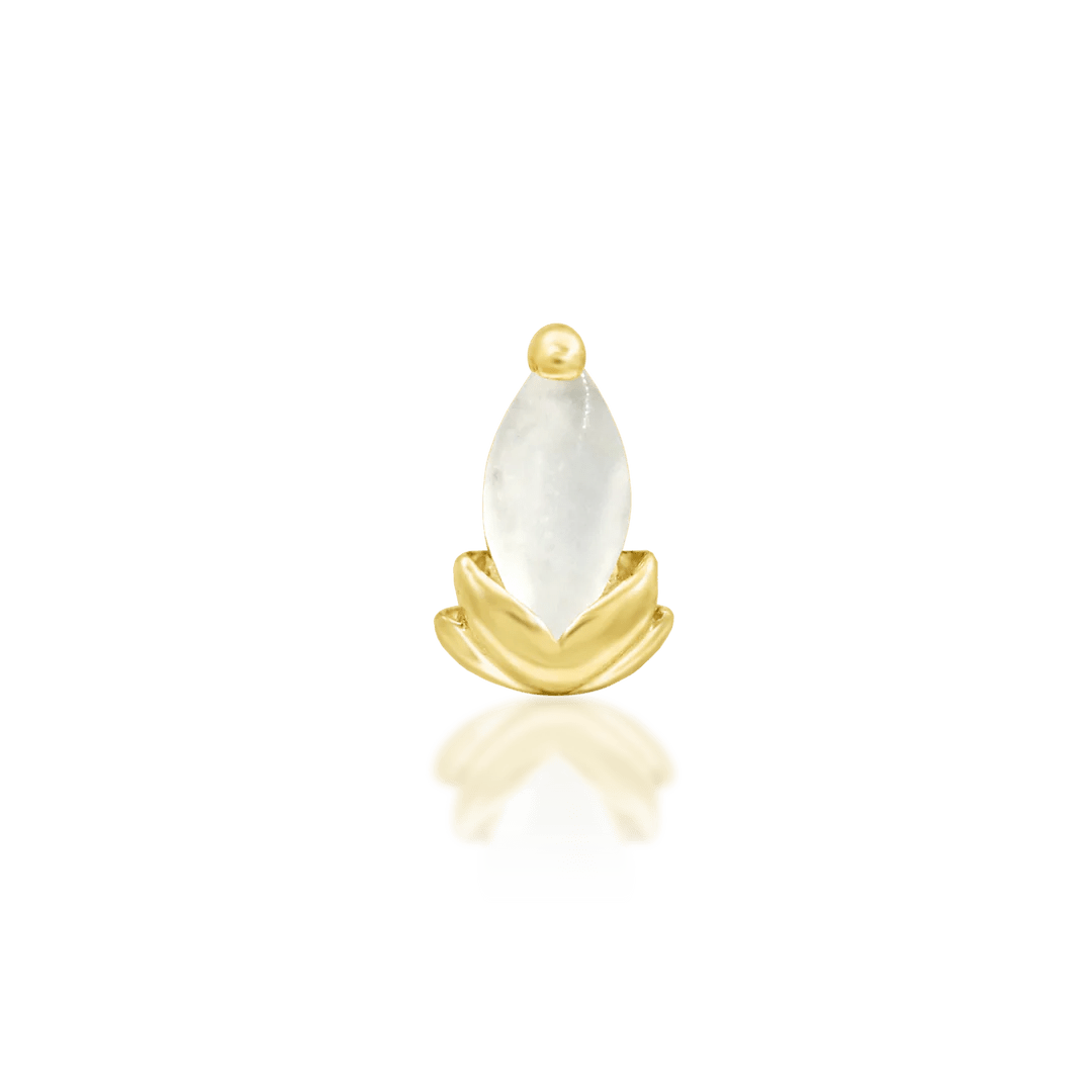 Uma – 14K Gold Gemstone Threadless End - piercing - zone.com