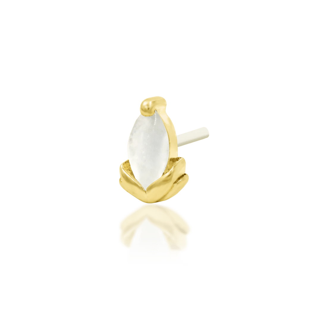 Uma – 14K Gold Gemstone Threadless End - piercing - zone.com