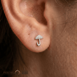 Umbrella – 14K Gold Threadless/Threaded End - piercing - zone.com