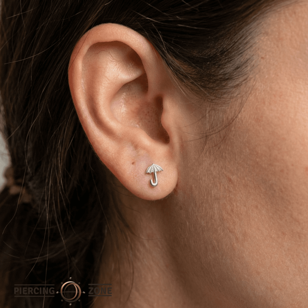Umbrella – 14K Gold Threadless/Threaded End - piercing - zone.com