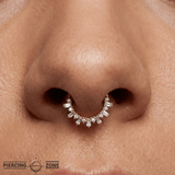 Unforgettable – CZ Pavé Radiance – 14K Gold Clicker Ring - piercing - zone.com