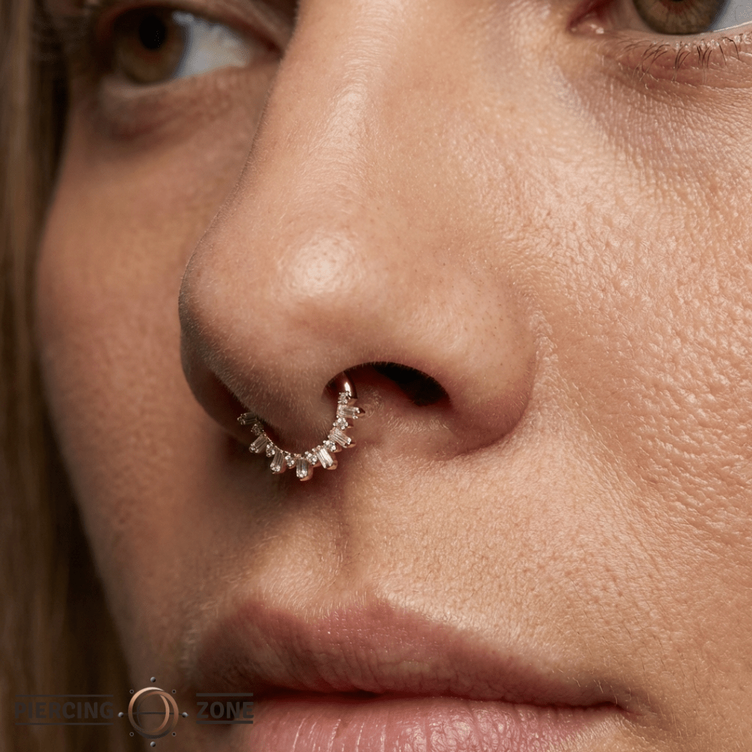 Unforgettable – CZ Pavé Radiance – 14K Gold Clicker Ring - piercing - zone.com