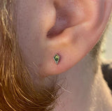 Unice II – 14K Gold & Moss Agate Threadless End - piercing - zone.com