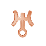 Uranus Symbol – 14K/18K Gold Flat Threadless End - piercing - zone.com