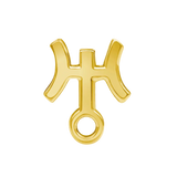 Uranus Symbol – 14K/18K Gold Flat Threadless End - piercing - zone.com