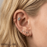 Valentina – London Blue Topaz & CZ Cluster – 14K Gold Threadless End - piercing - zone.com