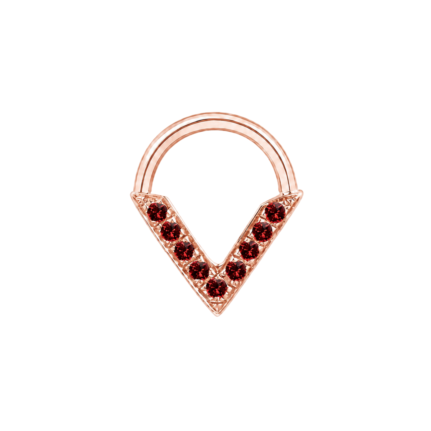 Valentina Seamless Ring – 14K Gold Nine-Gem Radiant Arc Design