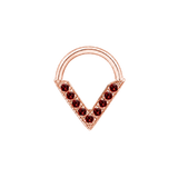 Valentina Seamless Ring – 14K Gold Nine-Gem Radiant Arc Design