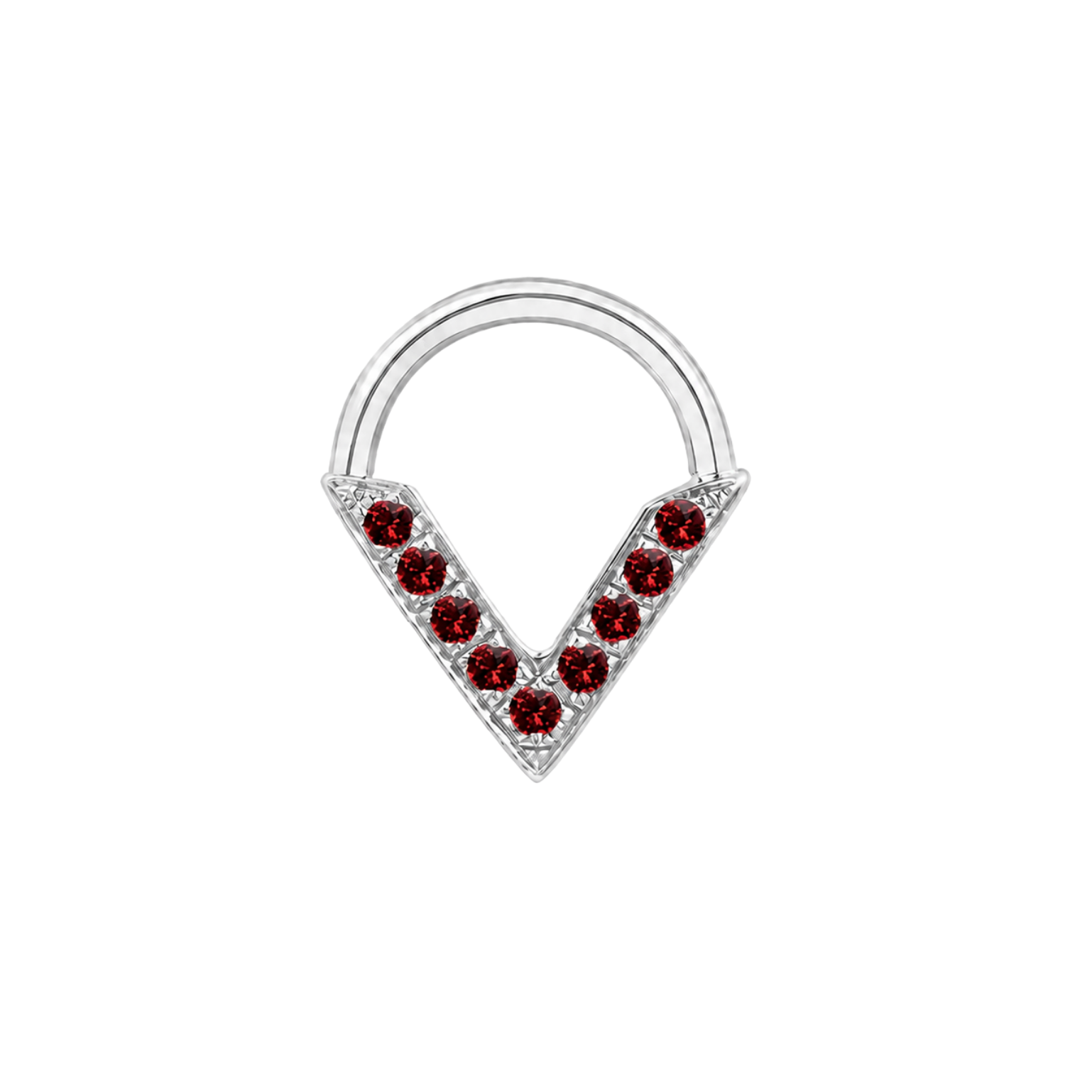 Valentina Seamless Ring – 14K Gold Nine-Gem Radiant Arc Design