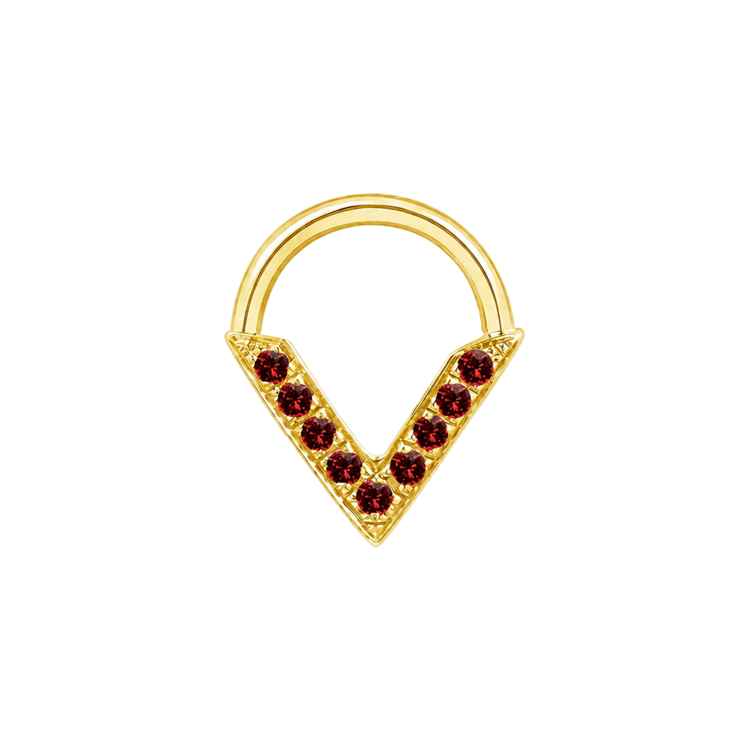 Valentina Seamless Ring – 14K Gold Nine-Gem Radiant Arc Design