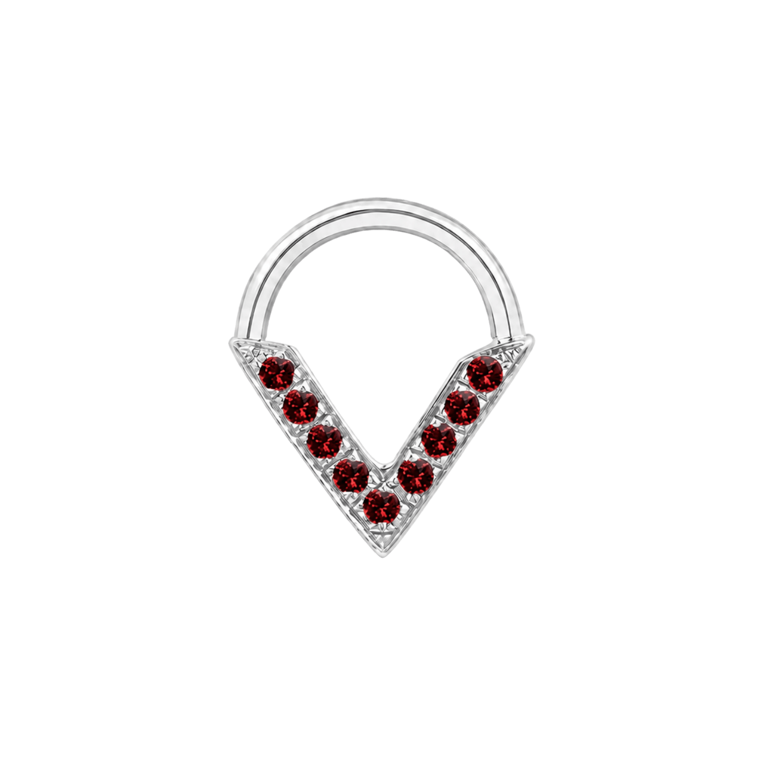 Valentina Seamless Ring – 14K Gold Nine-Gem Radiant Arc Design - piercing-zone.com