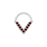 Valentina Seamless Ring – 14K Gold Nine-Gem Radiant Arc Design - piercing-zone.com