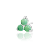 Valley II – Chrysoprase Trinity – 14K Gold Threadless End - piercing - zone.com