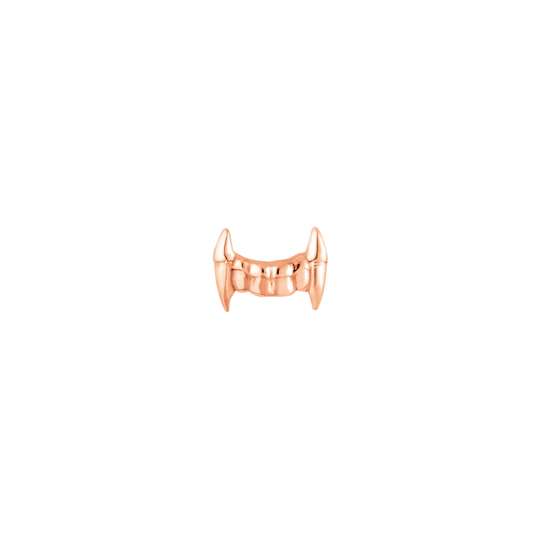 Vampire Fangs – 14K Gold Threadless & Threaded End - piercing - zone.com