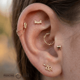Vampire Fangs – 14K Gold Threadless/Threaded End - piercing - zone.com