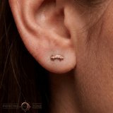 Vampire Fangs - 18K Gold Threadless/Threaded End - piercing-zone.com