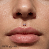 Vande – Amethyst – 14K Gold Threadless End - piercing - zone.com