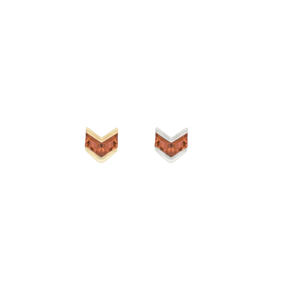Vande – Garnet – 14K Gold Threadless End - piercing - zone.com