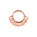 Vanilla Seamless Ring – 14K Gold Cup & Divot Design - piercing - zone.com