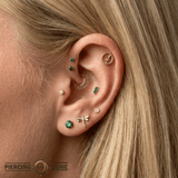 Vegan – 14K Gold Threadless/Threaded End - piercing - zone.com