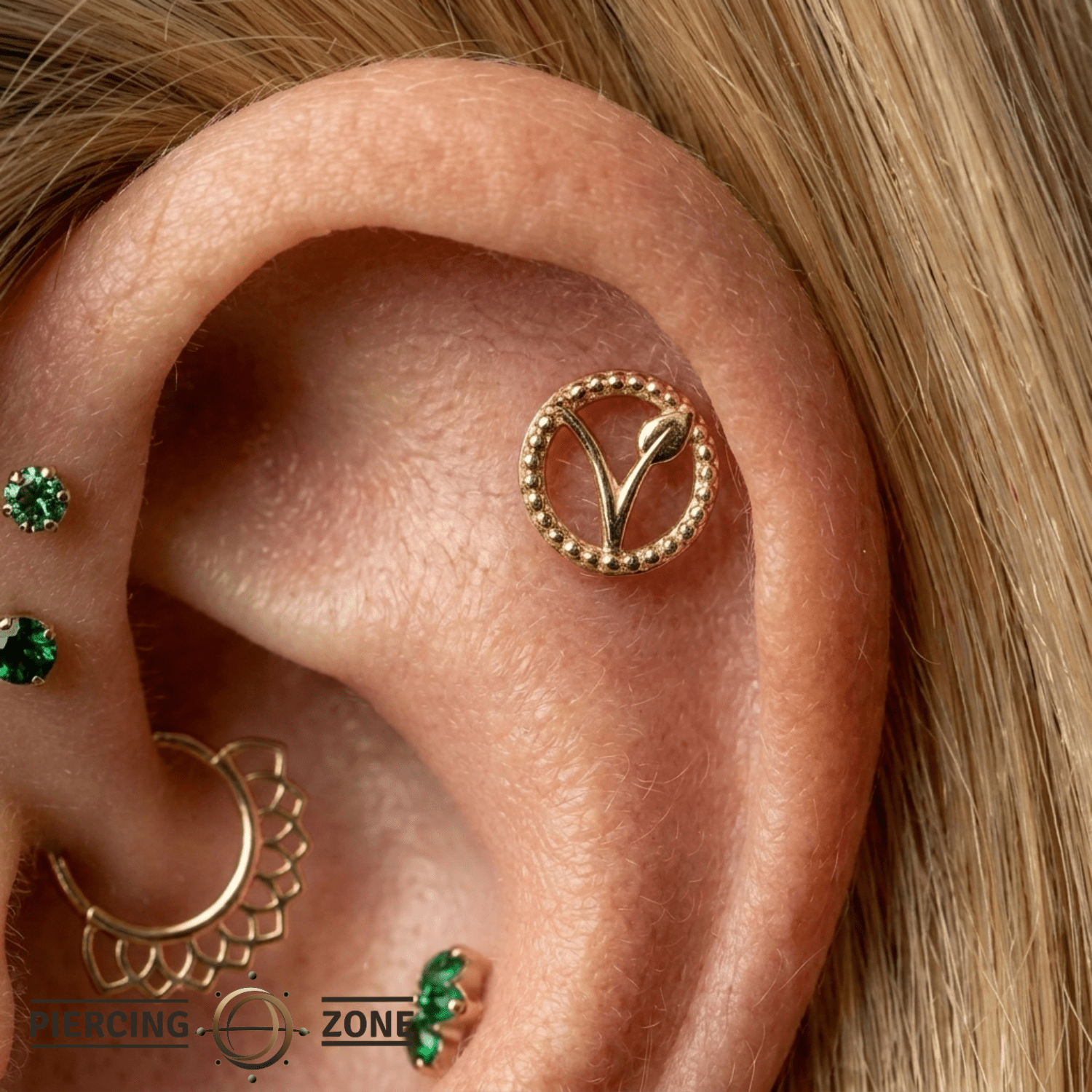Vegan – 14K Gold Threadless/Threaded End - piercing - zone.com
