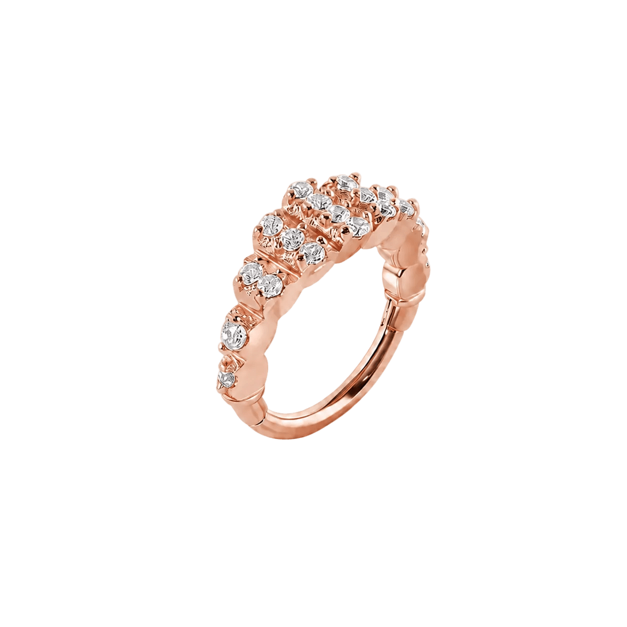 Veil Clicker - 14K/18K Gold Gem Clicker Ring - piercing-zone.com