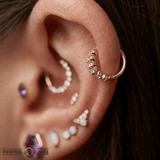 Veil Clicker - 14K/18K Gold Gem Clicker Ring - piercing - zone.com