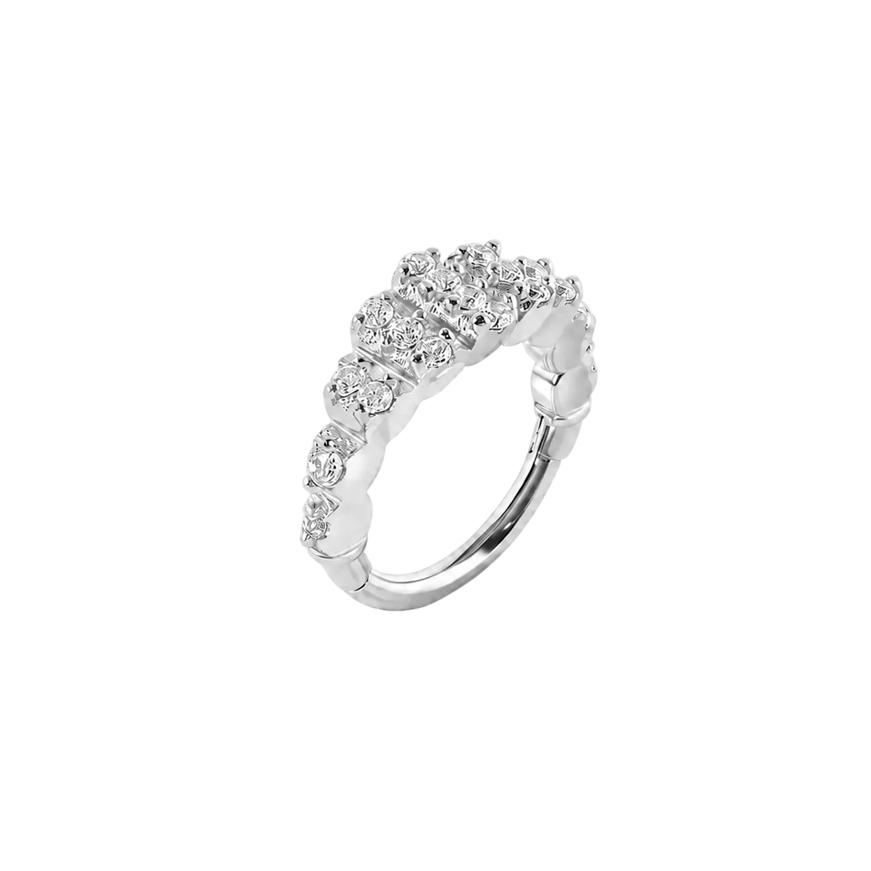 Veil Clicker - 14K/18K Gold Gem Clicker Ring - piercing-zone.com