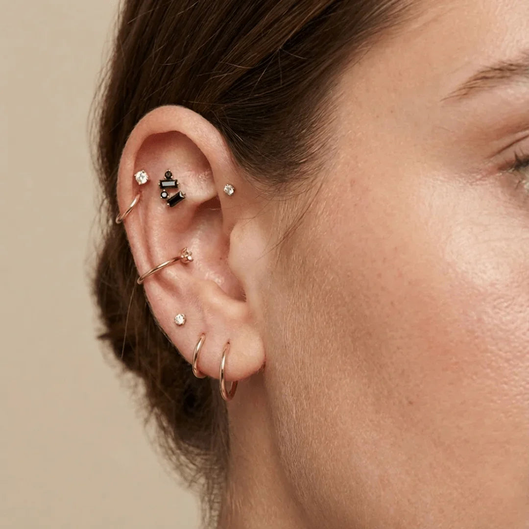 Vela – 14K/18K Gold Multi - Stone Constellation Threadless End - piercing - zone.com