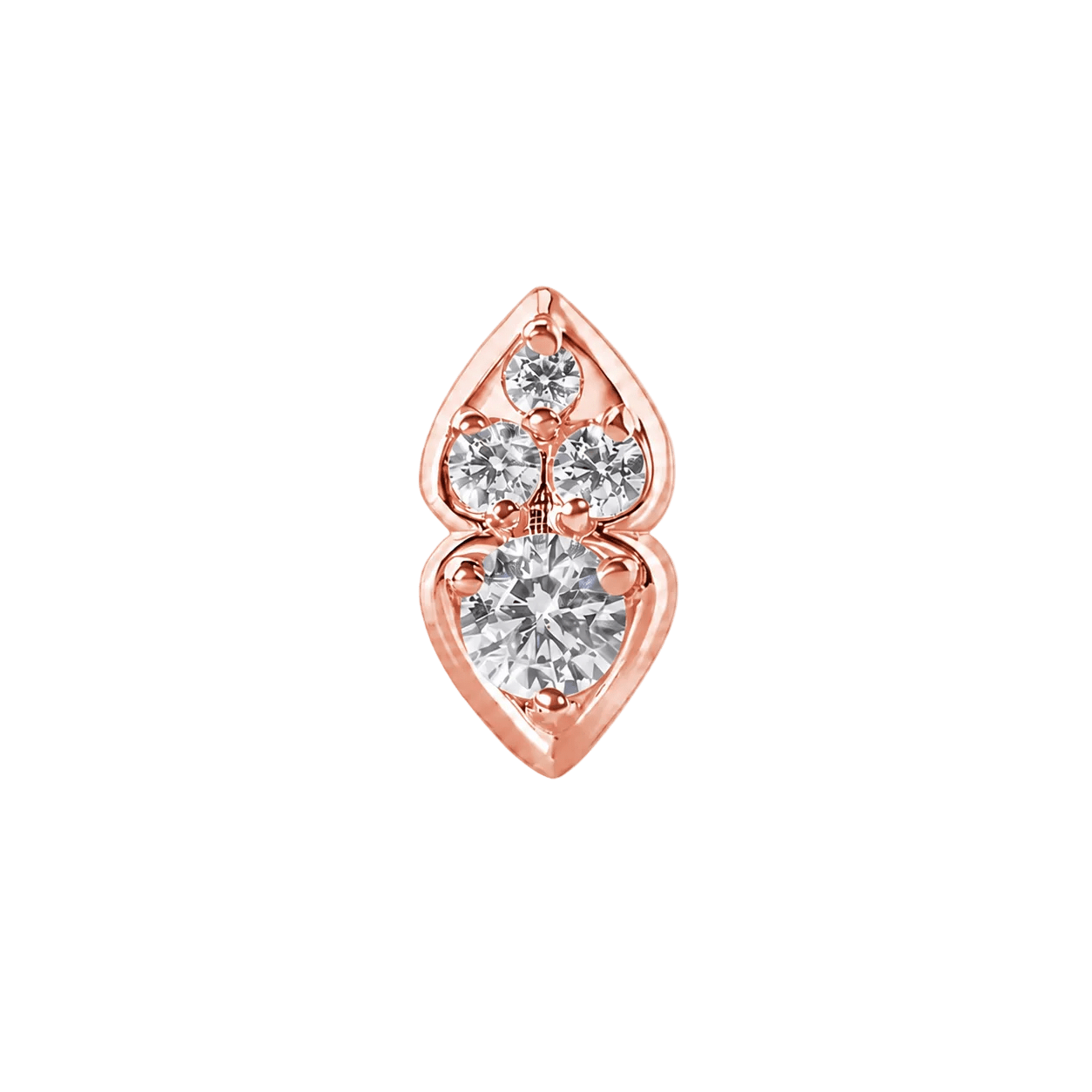 Venera – 14K Gold Threadless/Threaded End - piercing-zone.com