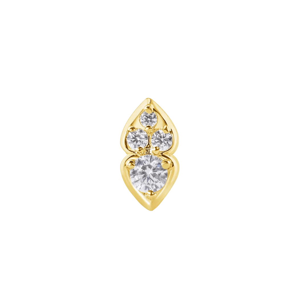 Venera – 14K Gold Threadless/Threaded End - piercing - zone.com