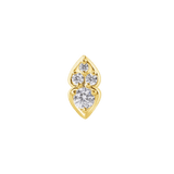 Venera – 14K Gold Threadless/Threaded End - piercing - zone.com