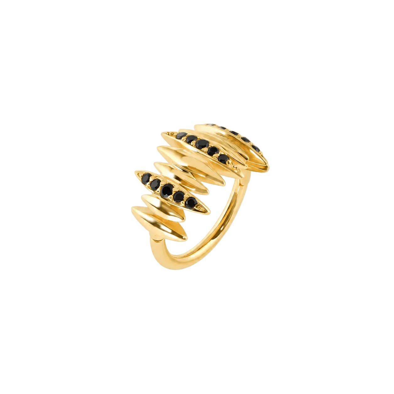 Venom Fangs Clicker - 14K/18K Gold Gem Clicker Ring - piercing-zone.com