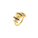 Venom Fangs Clicker - 14K/18K Gold Gem Clicker Ring - piercing-zone.com
