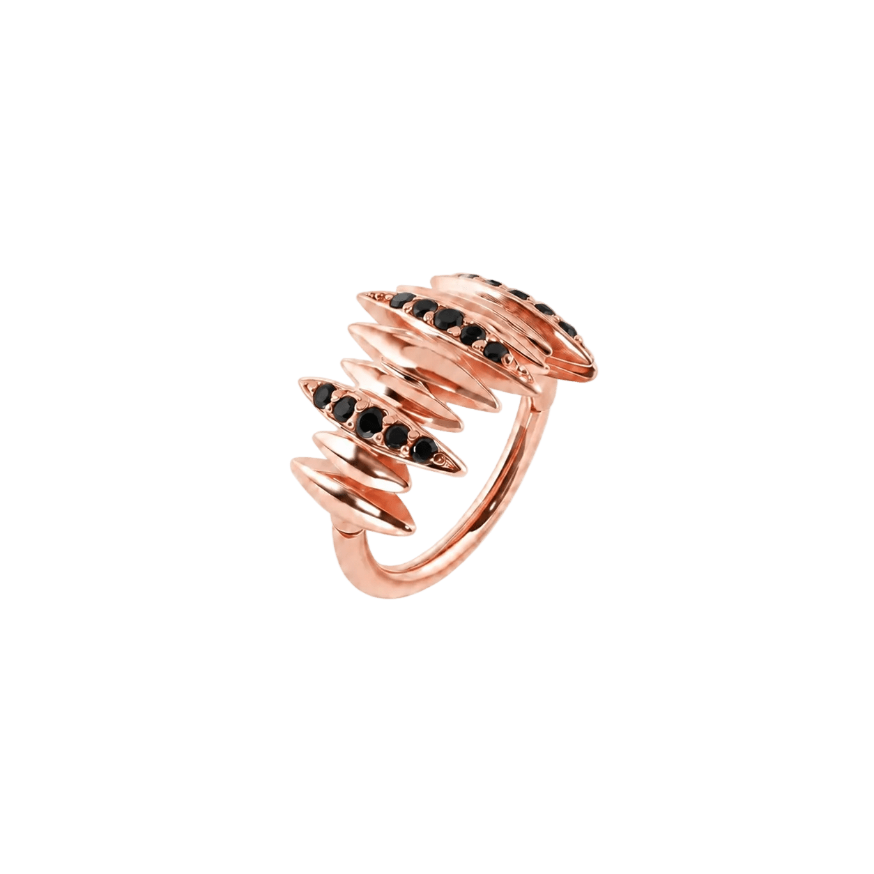 Venom Fangs Clicker - 14K/18K Gold Gem Clicker Ring - piercing-zone.com