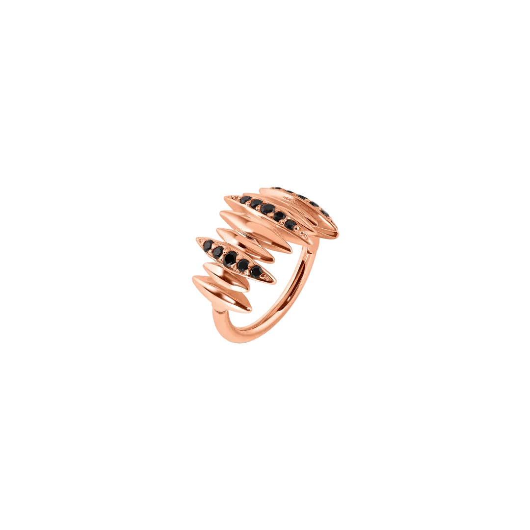 Venom Fangs Clicker - 14K/18K Gold Gem Clicker Ring - piercing - zone.com