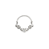 Ventura Seamless Ring – 14K Gold Elevated Gem Accent - piercing-zone.com