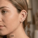 Ventura Seamless Ring – 14K Gold Elevated Gem Accent - piercing - zone.com