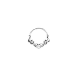 Ventura Seamless Ring – 14K Gold Elevated Gem Accent - piercing - zone.com