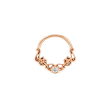 Ventura Seamless Ring – 14K Gold Elevated Gem Accent - piercing-zone.com