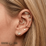 Verona – 14K Gold Braided Clicker Ring - piercing - zone.com