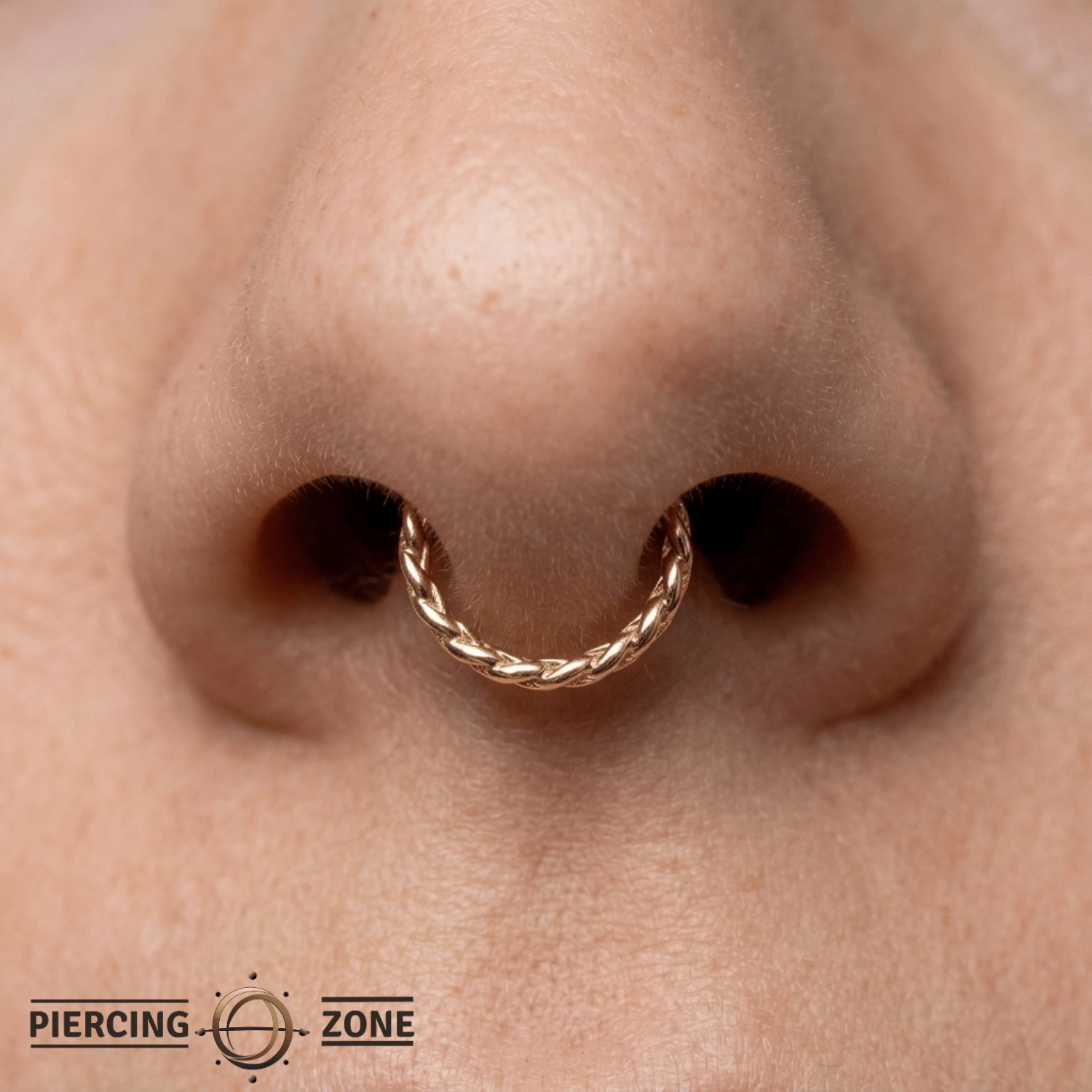 Verona – 14K Gold Braided Clicker Ring - piercing - zone.com