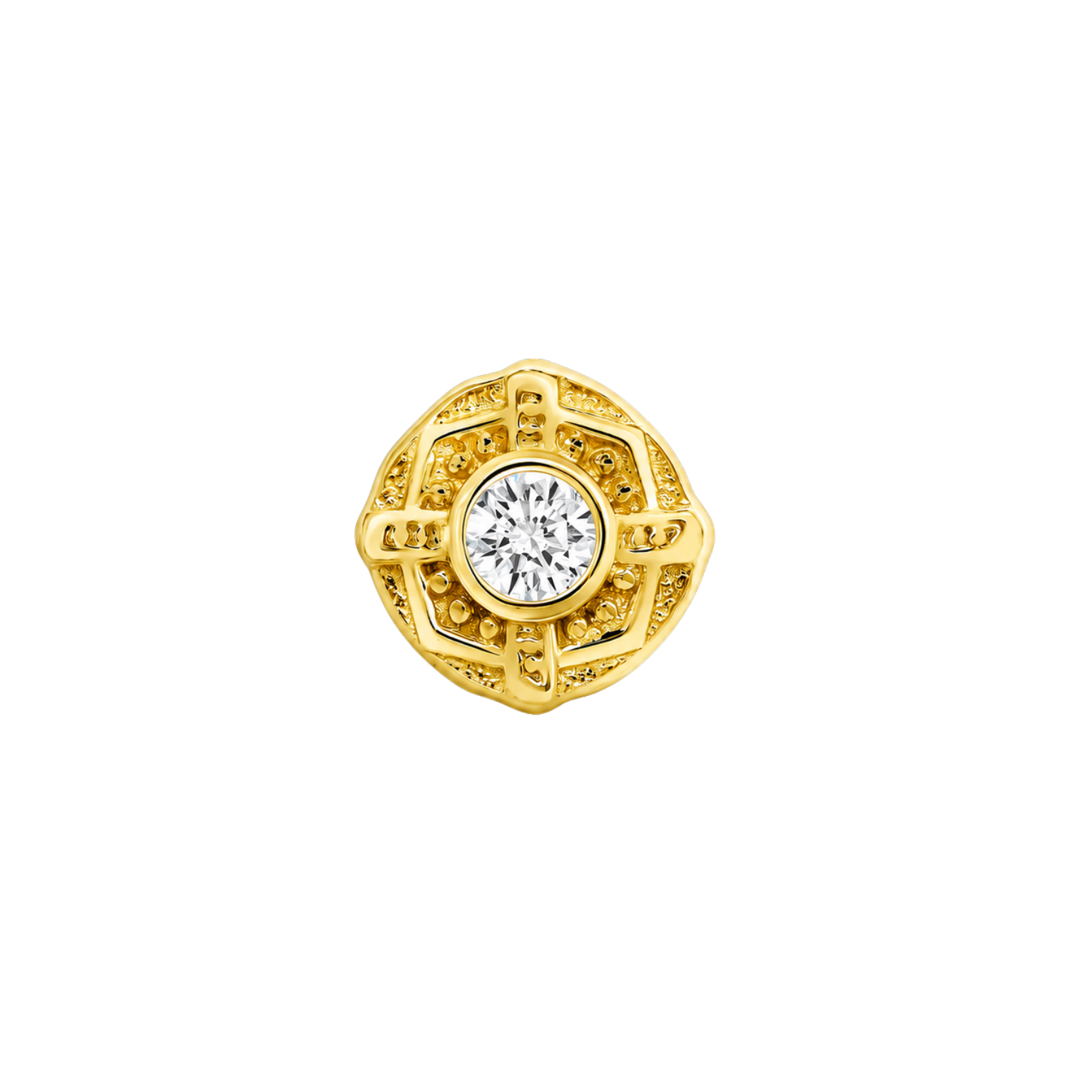 Veronika – 14K Gold Threadless/Threaded End