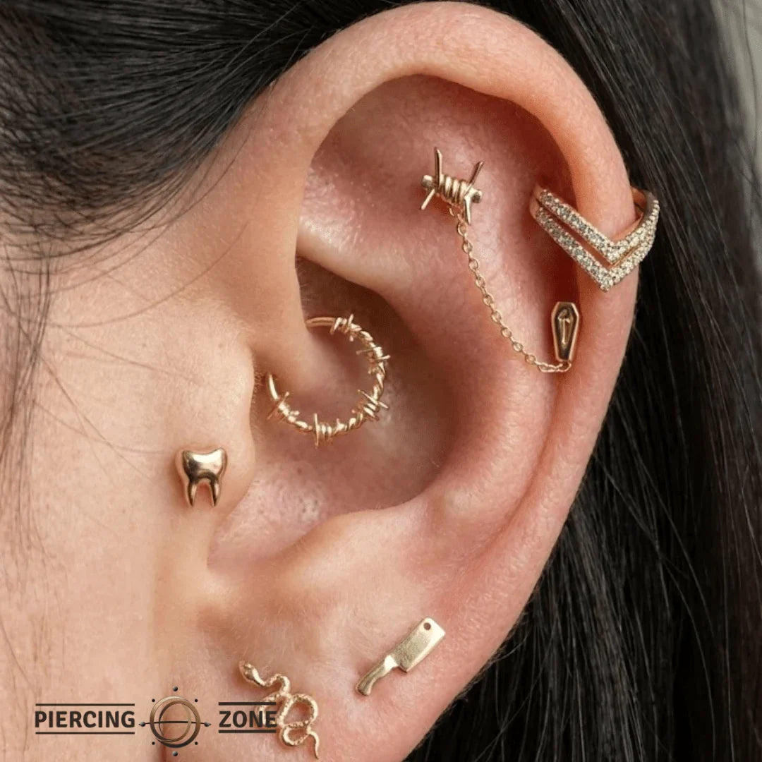 Vianna Clicker – 14K & 18K Gold - piercing - zone.com