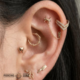Vianna Clicker – 14K & 18K Gold - piercing - zone.com