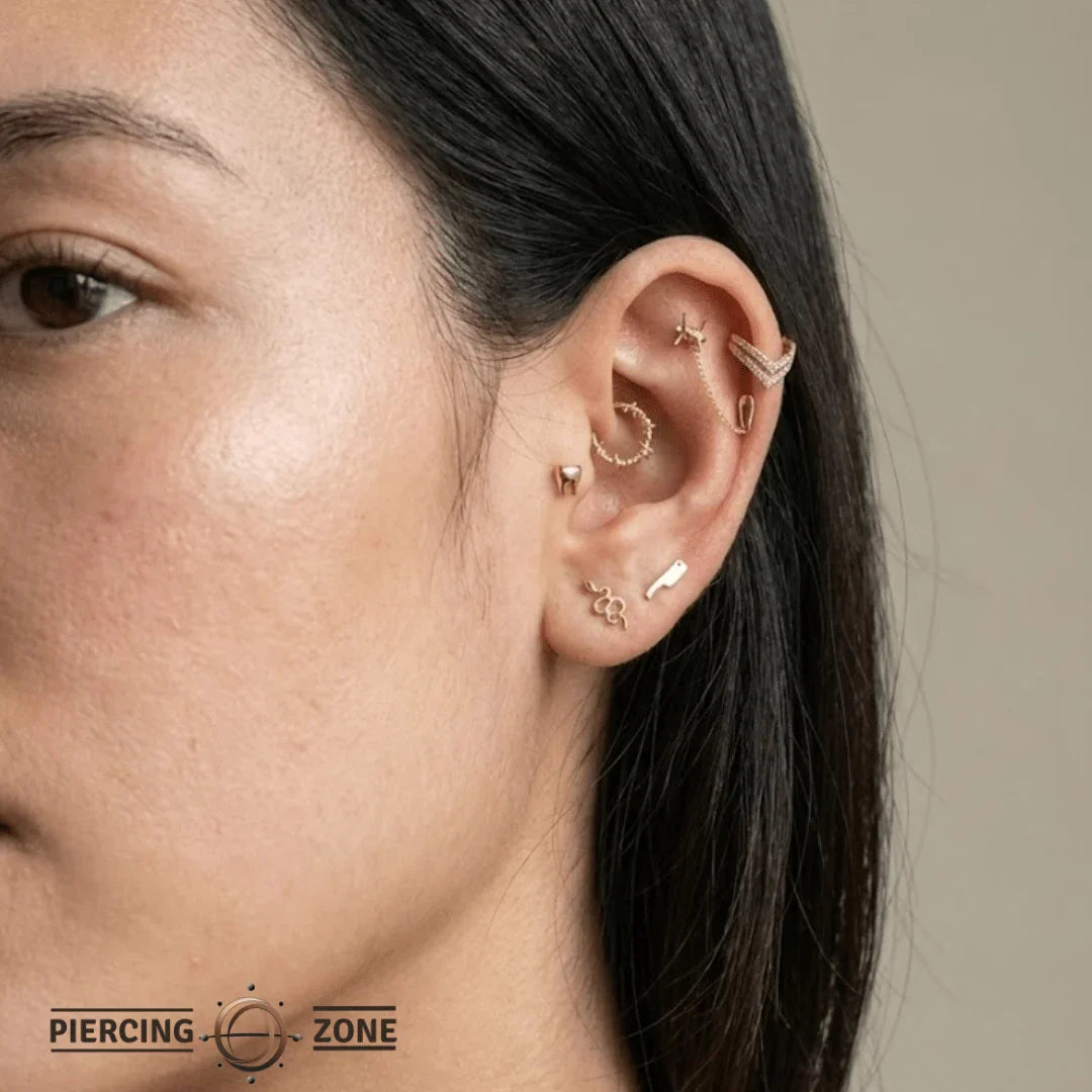 Vianna Clicker – 14K & 18K Gold - piercing - zone.com