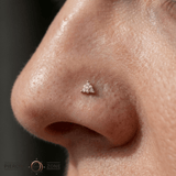 Vibe – Diamond Triangle Cluster – 14K Gold Threadless End - piercing - zone.com