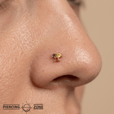 Vida – 14K Gold “Natural Mystic” Gem Cluster Threadless End - piercing - zone.com